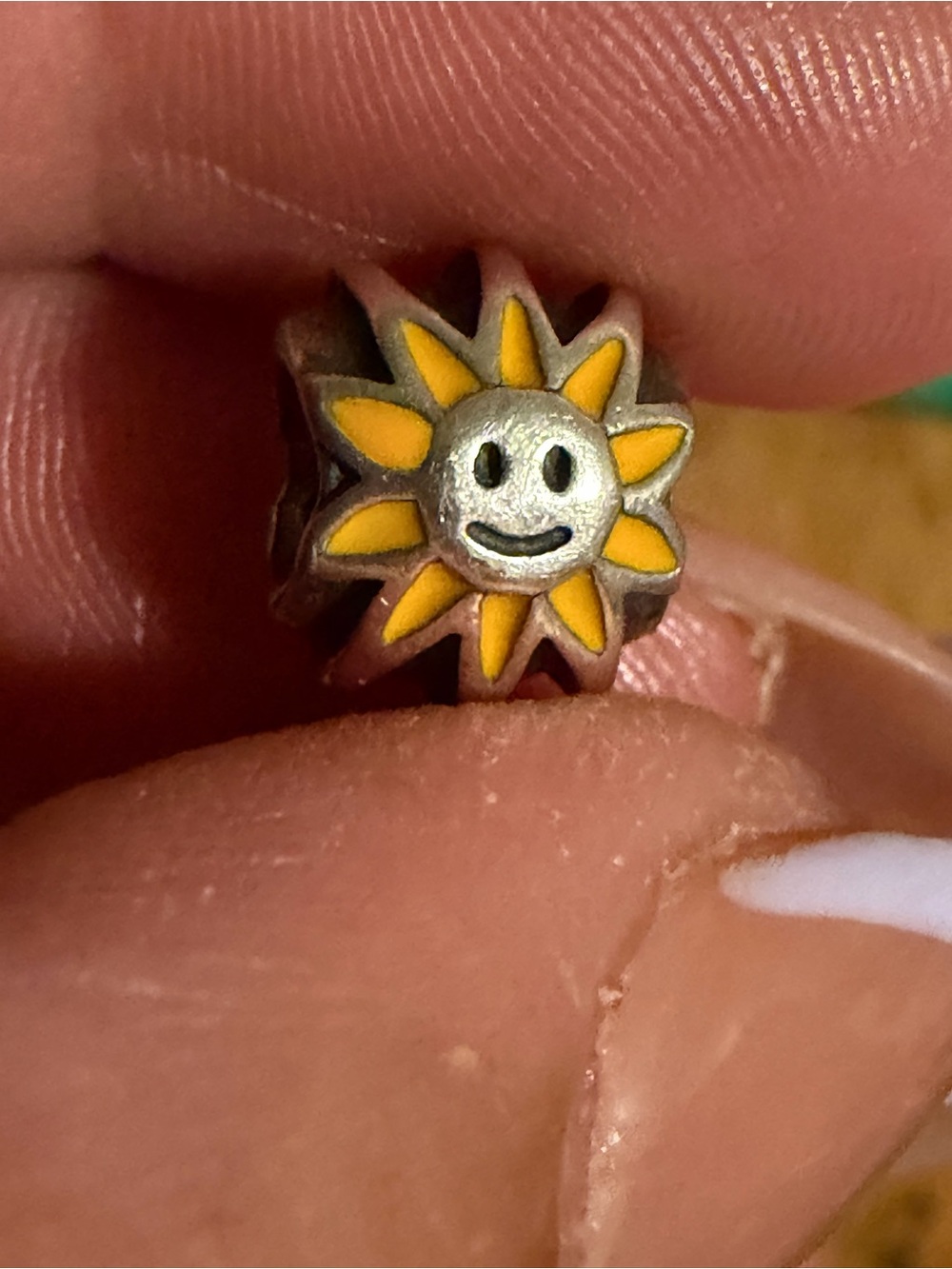 Pandora Yellow Sun Smiley Charm